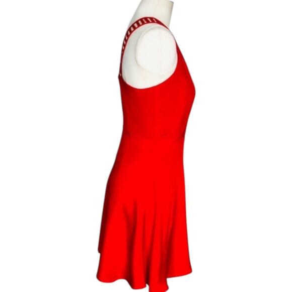 Parker Silk Dress Size Medium Sarah Red Fit & Flare Coquette Party Date Night - Picture 4 of 12